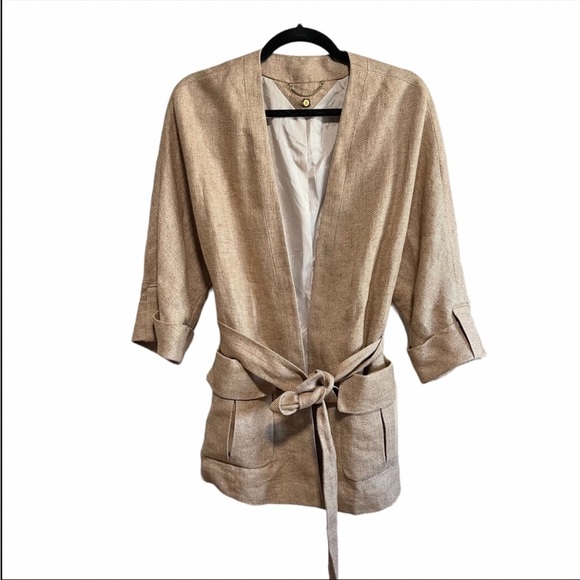 Massimo Dutti made in Portugal belted blazer in excellent pre loved condition - Picture 3 of 10